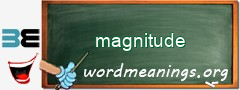 WordMeaning blackboard for magnitude